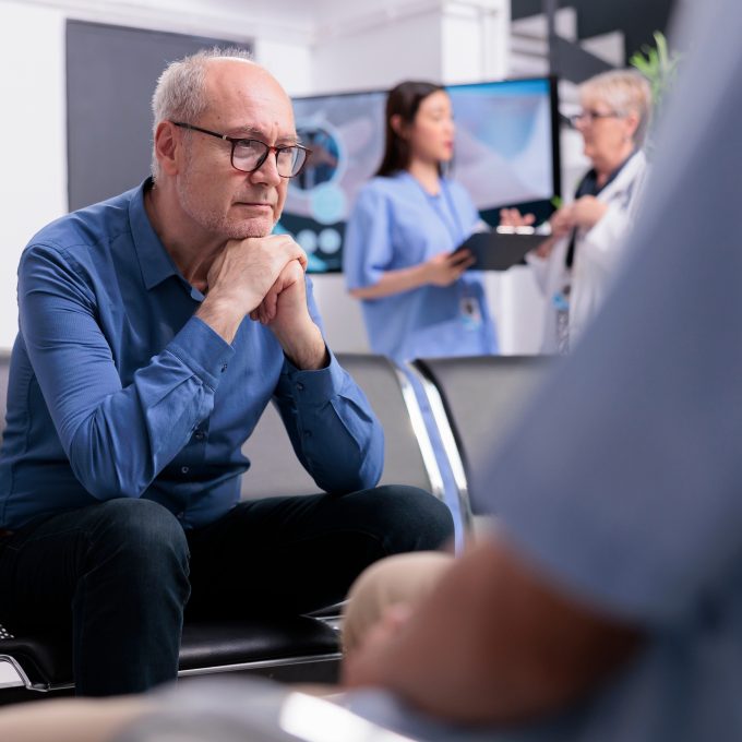 wachtkamer met patient